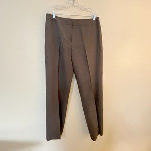 Jones New York Collection Womens Gray Silk Linen Slacks Trousers Pockets 14 VTG